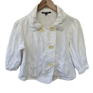Vintage Inspired Dimri Women's 100% Cotton Round Lapels Cropped Bolero Jacket S